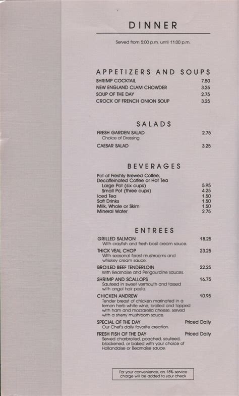 Marriott Restaurant Menus