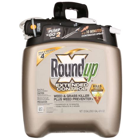 Roundup 1 33 Gal Read To Use Pump N Go Extended Control Weed And