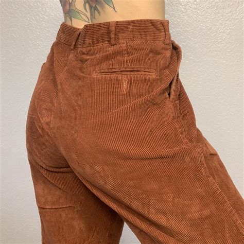 Cute Vintage High Waisted Pleated Corduroy Pants ️ Depop