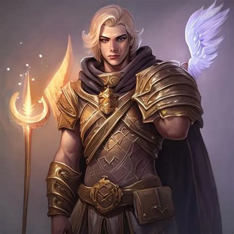 Aasimar Buffed Male Cleric