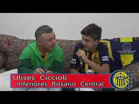 Nota Ulises Ciccioli Jugador De F Tbol Club Rosario Central Programa