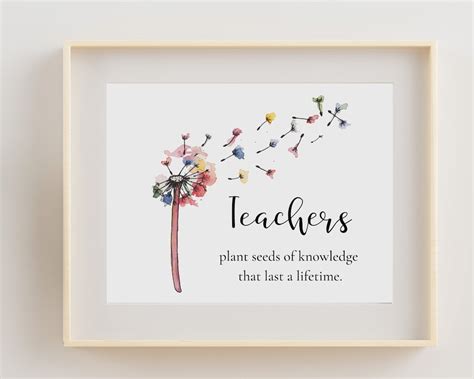 Teacher T Colorful Dandelion Ts For Teachers Teacher Inspirational Quote Classroom