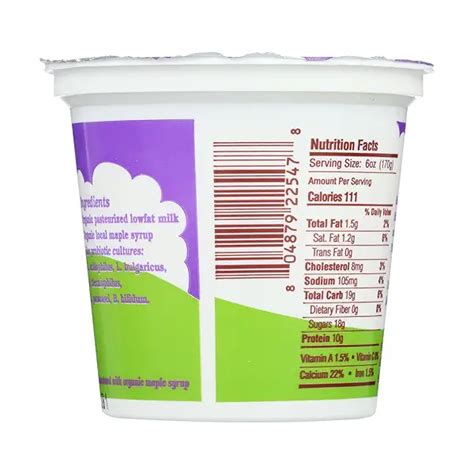 Organic Yogurt Lowfat Maple At Whole Foods Market