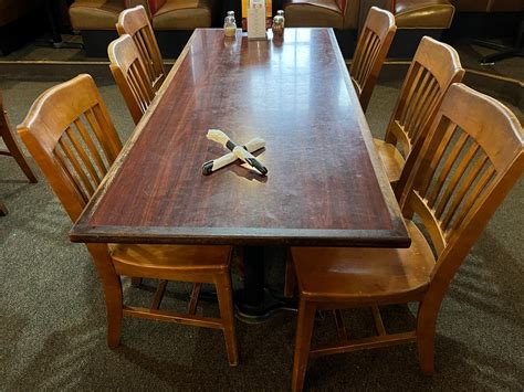 Biddergy Worldwide Online Auction And Liquidation Services 6 X 30 Dining Table And 6 Qty