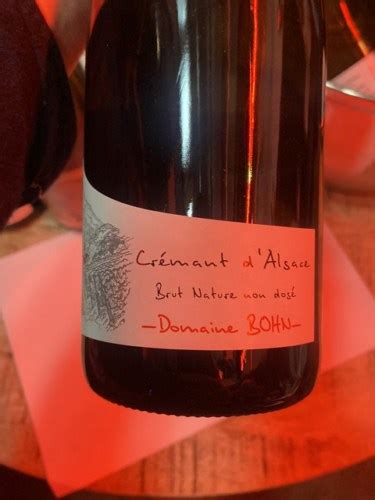 Domaine Bohn Cremant d Alsace Brut Nature Zéro Dosage Vivino