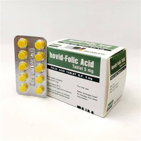 Hovid Folic Acid 5mg 10x10s Alpro Pharmacy