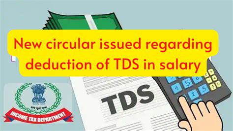 TDS Deduction From Salary New Circular Issued Regarding Deduction Of