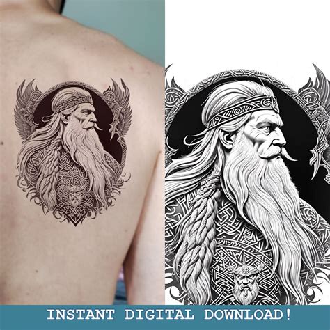 Odin Tattoo Design Instant Digital L Download (Download Now) - Etsy