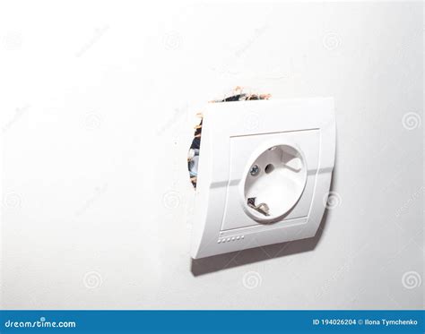 Fixing Loose Electrical Outlet Box Stock Photo - Image of domestic, install: 194026204