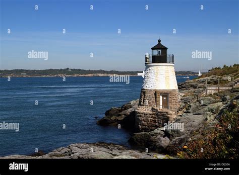 Castle Hill Lighthouse, Newport Rhode Island, USA Stock Photo - Alamy