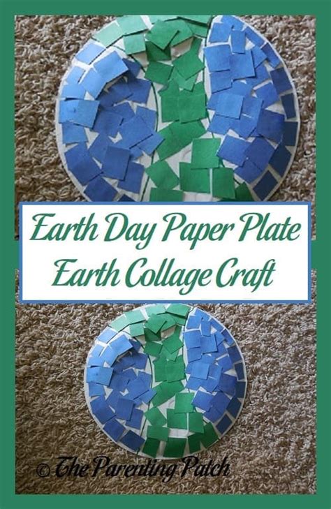 Earth Day Paper Plate Earth Collage Craft