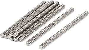 Unique Bargains M6 X 100mm 304 Stainless Steel Fully Male Threaded Rod