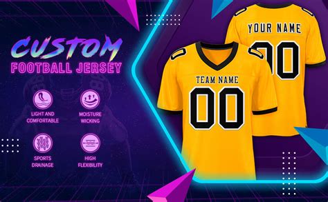 Custom Football Jersey Personalized Stitched Printed Team Name And Number For Men