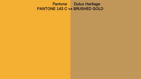 Pantone C Vs Dulux Heritage Brushed Gold Side By Side Comparison