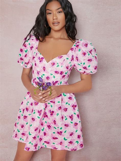 Our Sweetheart Neck Puff Sleeve Floral Dress Is Such A Vibe Floral