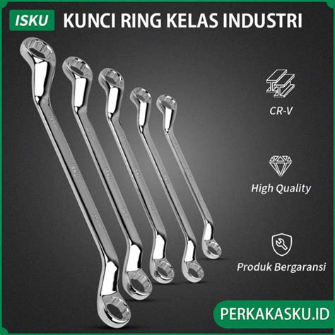 Jual Kunci Double Ring ISKU Kunci Ring Offset Ring Spanner Industrial