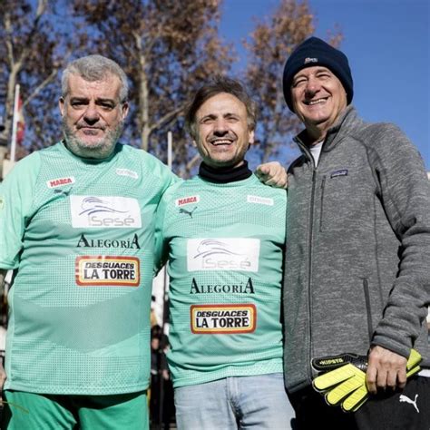 Millan Salcedo José Mota y Josema Yuste en el Partido benéfico