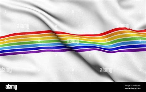 Flag Of The Jewish Autonomous Oblast Waving In The Wind D