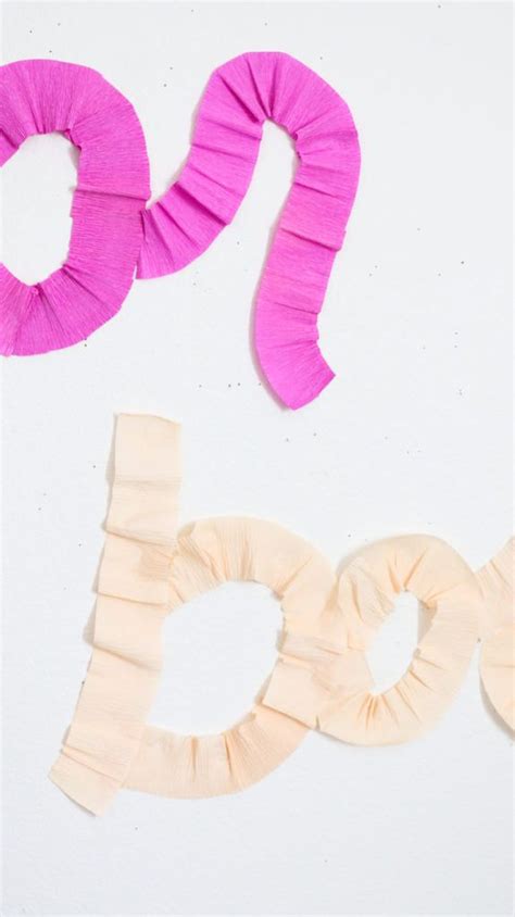 Say It With Crepe Paper Ruffled Typography Party Decor A Kailo Chic