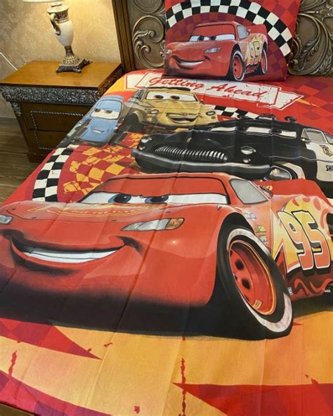 Red Car Game Kids Bed Sheet For Sale 2024