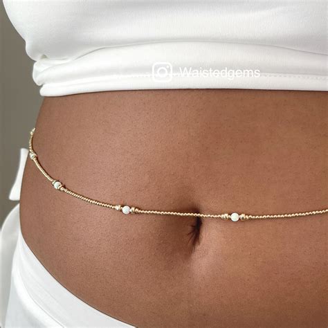 Natural Ethiopian Opal And Gold Waist Bead Luxury Waist Beads Gold