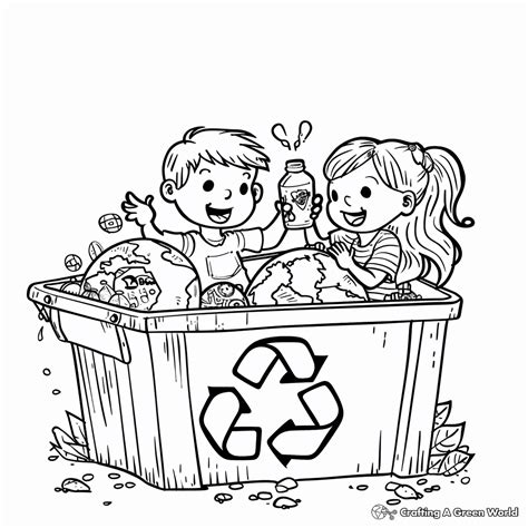 Reduce Reuse Recycle Coloring Pages Free And Printable