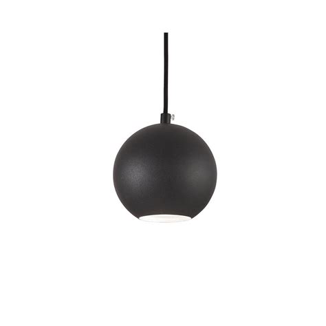 Ideal Lux Mr Jack Small Single Light Ceiling Pendant In A Black Finish