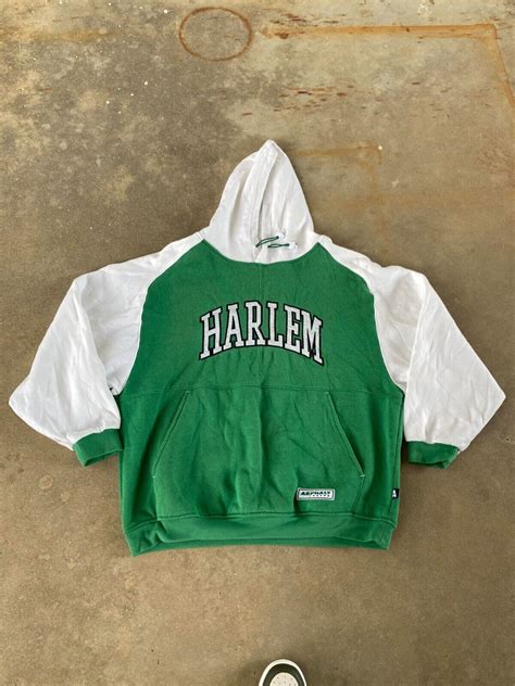 Vintage early 2000s Harlem, green and white, starter. - Gem