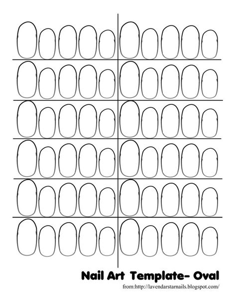 Nail Art Template Oval By Dgamm On Deviantart Printable Nail Art