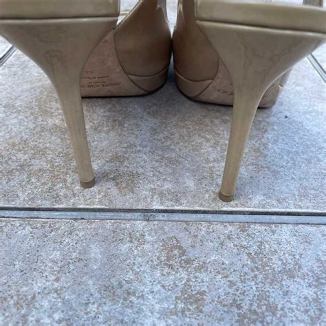 Jimmy Choo Nude Nova Patent Platform Gem