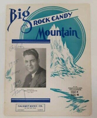 Big Rock Candy Mountain 1935 Vtg 30s Sheet Music Hawaiian Guitar ...