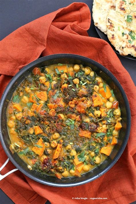 1 Pot Chickpea Sweet Potato Spinach Curry Vegan Richa