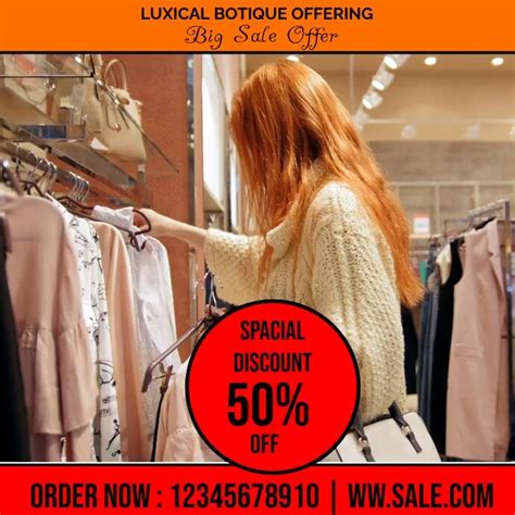 Fashion Clearance Sale Clothing Discounts App Template Postermywall