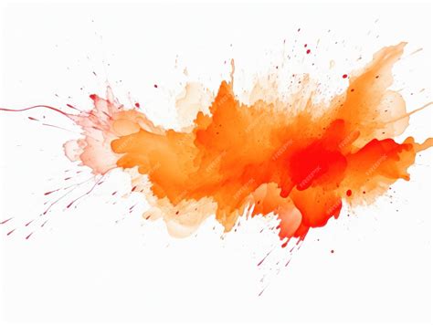 Premium Photo A Orange And Red Paint Splatter