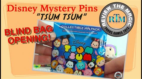 Disney Tsum Tsum Mystery Pin Collectible 5 Pin Pack Blind Bag Opening And Review Part 1 Youtube