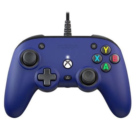 Nacon Pro Compact Controller Mando Con Cable Azul Para Pc Xbox One Xbox