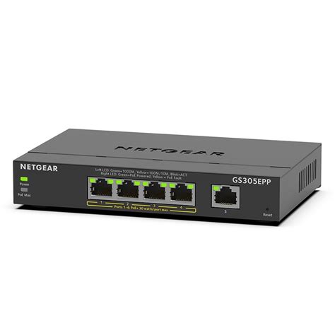 Netgear Gs Epp Port Gigabit Ethernet High Power Poe Plus Switch