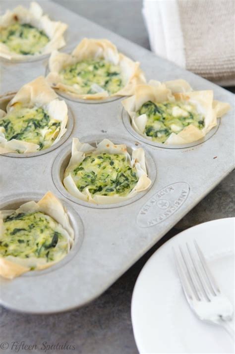 Healthy Zucchini Spinach Phyllo Bites