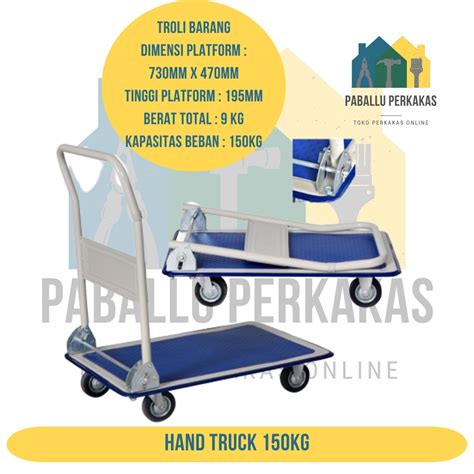 Jual Troli Barang Lipat Hand Truck Kg Trolley Dorongan Angkut