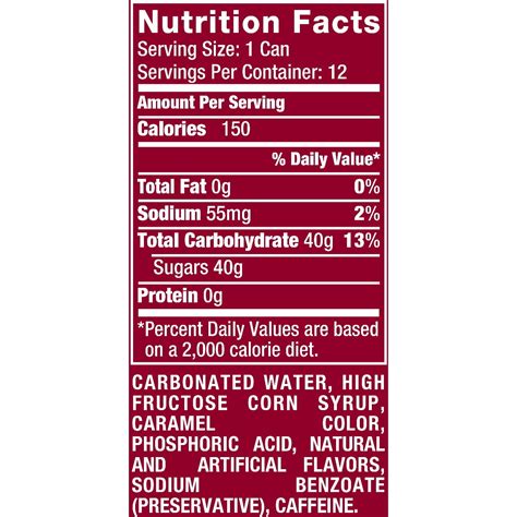 Dr Pepper Ingredients Label - Juleteagyd