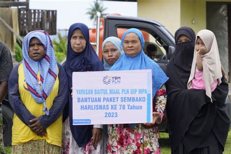 YBM PLN UIP MPA Berikan Bantuan Paket Sembako Dan Listrik Gratis Untuk