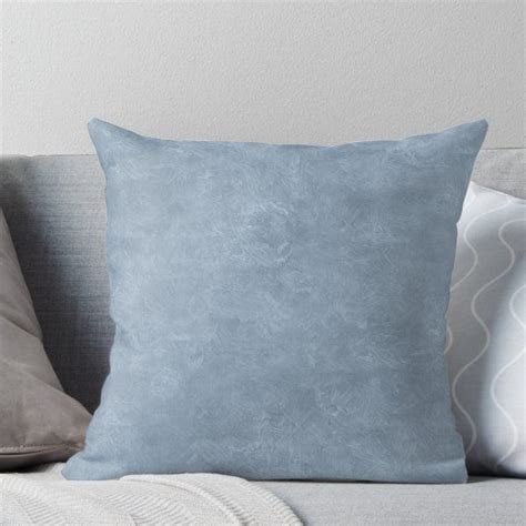 Dusty Blue Oil Pastel Color Accent Throw Pillow