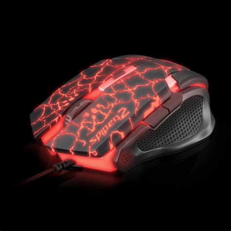 Mouse Gamer Tentadora Preto Vermelho Fortrek Spider Om Usb