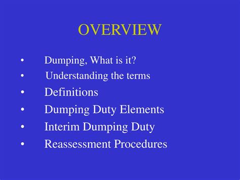 Ppt Dumping Powerpoint Presentation Free Download Id730193