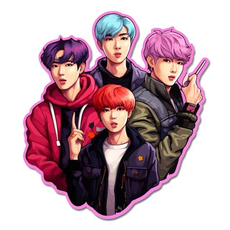 Premium Vector Kpop Cool Sticker Design Vector Art