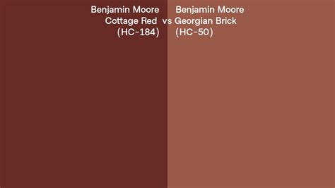 Benjamin Moore Cottage Red Vs Georgian Brick Side By Side Comparison