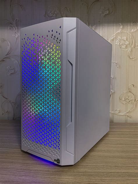 Игровой ПК 1050ti + i5-3470, SSD 16gb ОЗУ, белый пк с RGB подсветкой ...