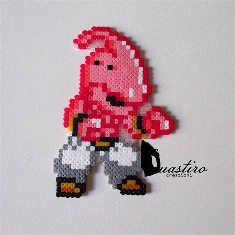 Majinbu Dragon Ball Perler Beads By Duastirocreazioni Perler Bead Patterns Bead Sprite Bead Art