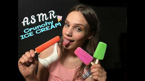 ASMR Eating CRUNCHY ICE Cream АСМР ИТИНГ МОРОЖЕННОЕ ХРУСТ ЛЬДА