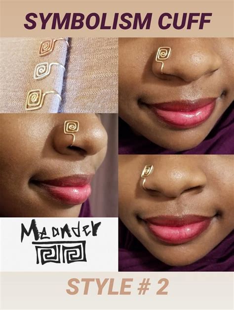 Nose Ring No Piercing Needed Silver Nose Cuff Afrocentric Etsy Nose